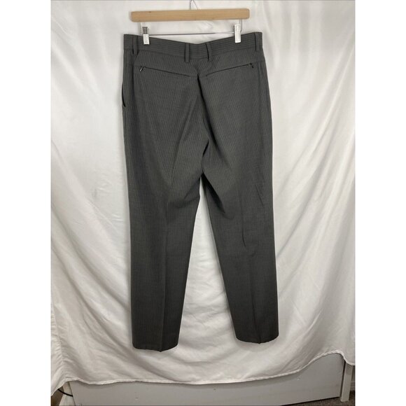 Alberto Ceramica James Grey Wool Comfort Fit Pinstripe Pants Mens EU Size 50 - Picture 5 of 12